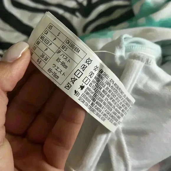 Teal/White Bathing Suit Set - Picture 4 of 5